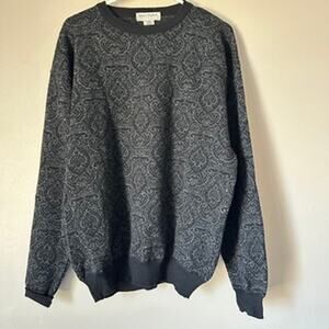 Tricot St Raphael Vintage Sweater Mens LARGE Wool Crew Neck Preppy Academic Gray